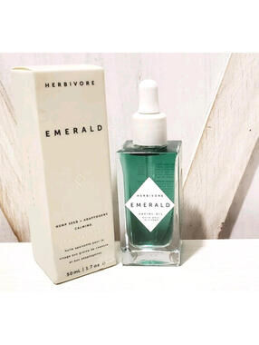 Herbivore EMERALD Hemp Seed + Adaptogens Calming Facial Oil 1.7 oz 50 mL NIB